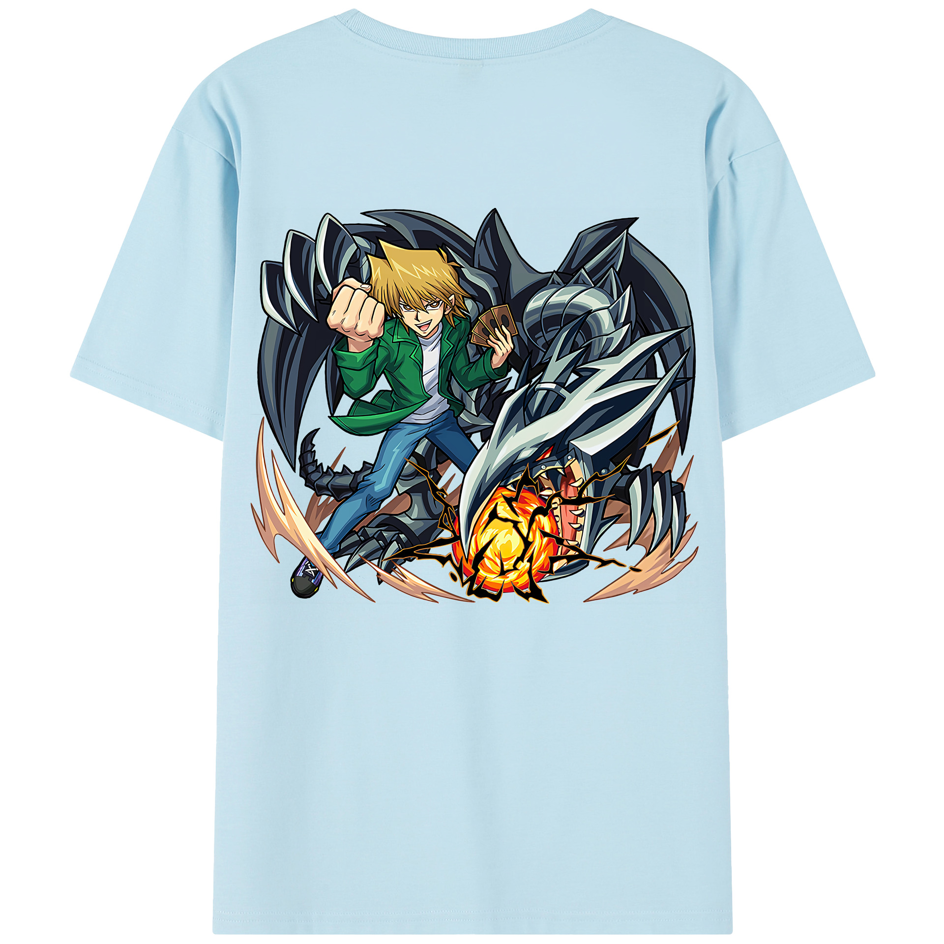 （画像用） 遊☆戯☆王 Yu-Gi-Oh! 綿100％半袖Tシャツ（背面プリント）